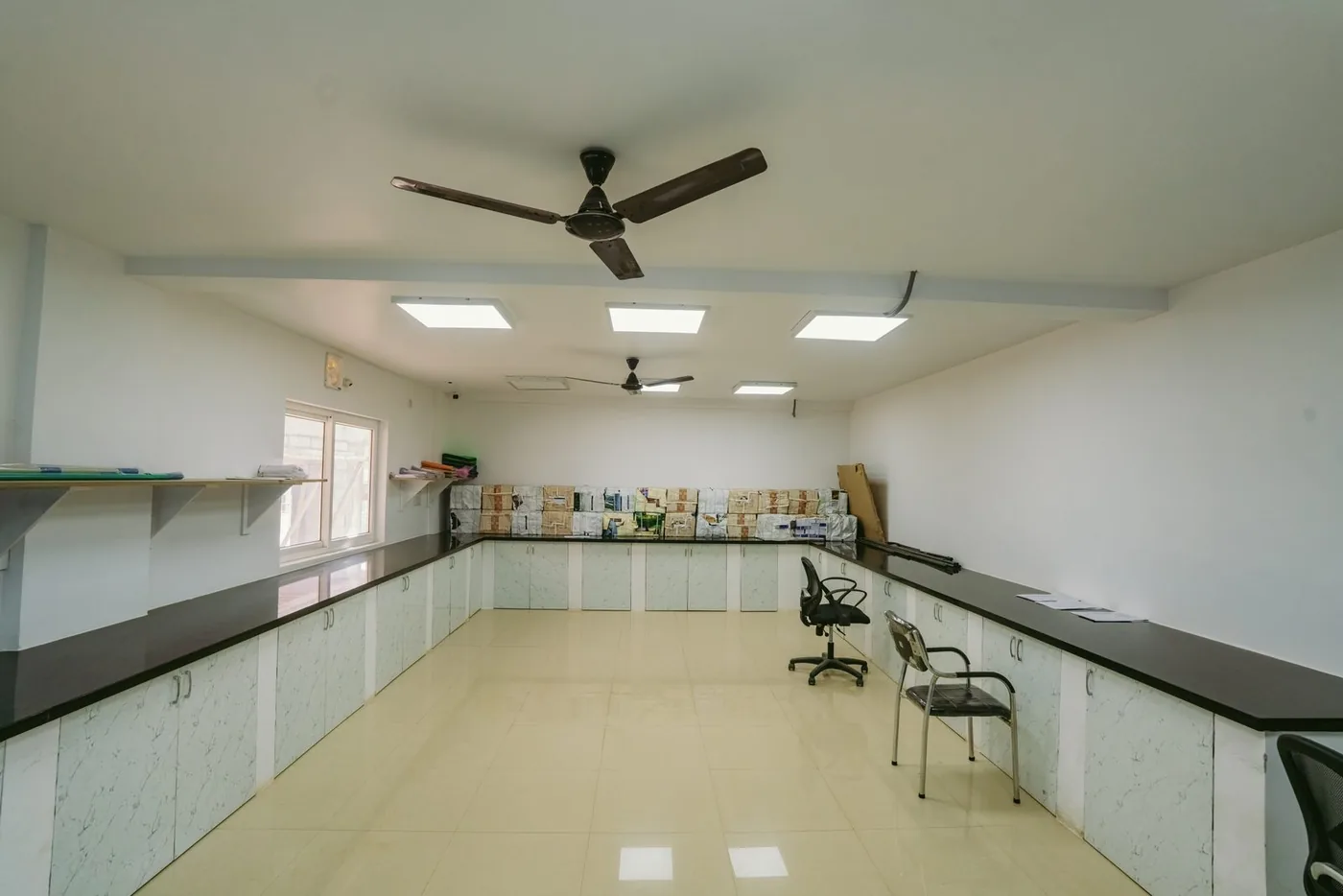 Registration counter at Karmika Seva Kendra