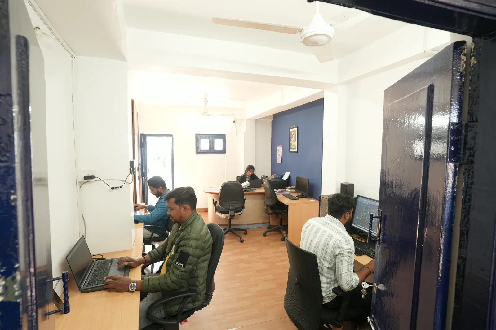 Candidscape team working in its completed office fit-out